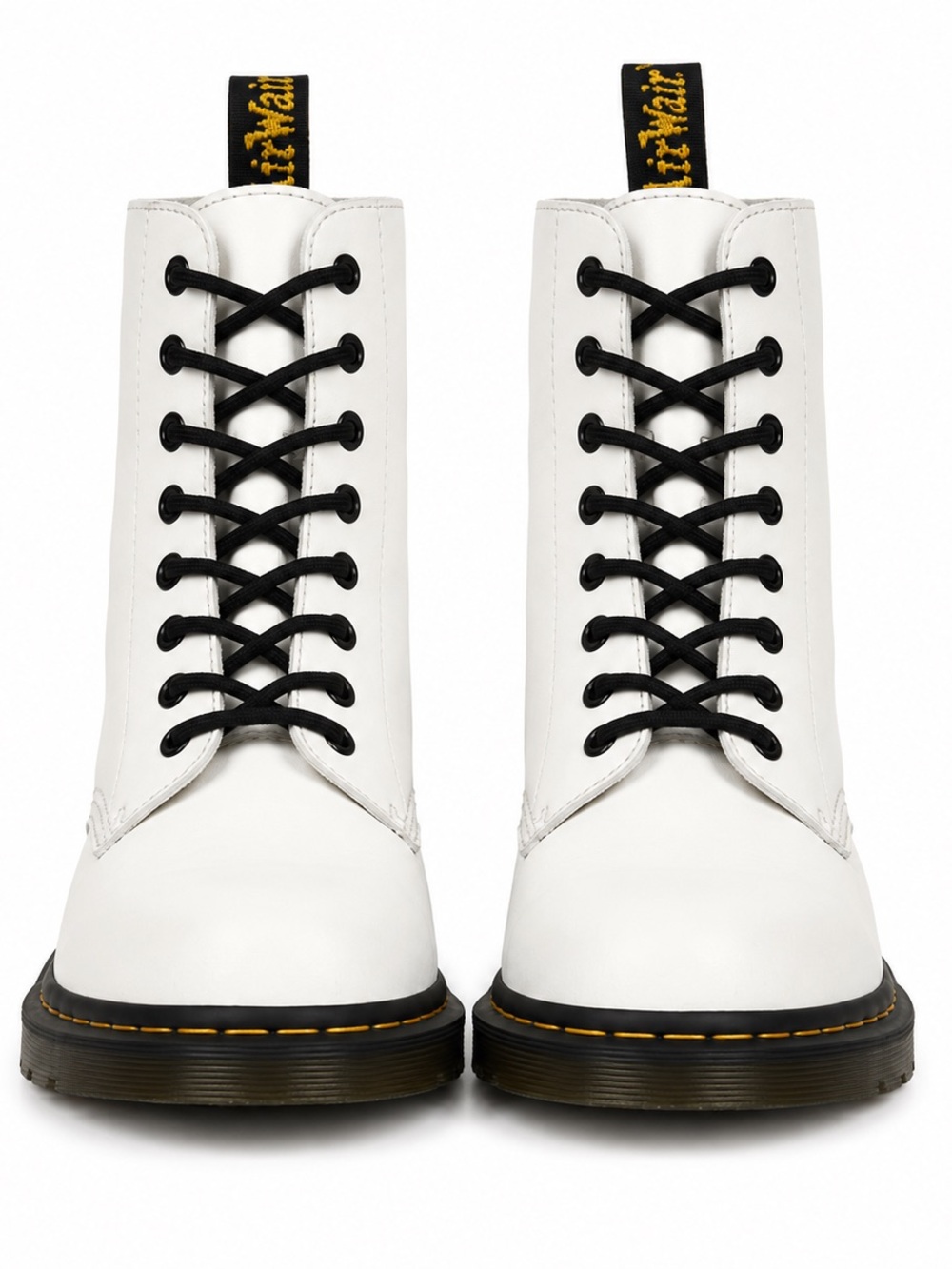 Dr. Martens Luana White Leather Boots Size 8 EUC